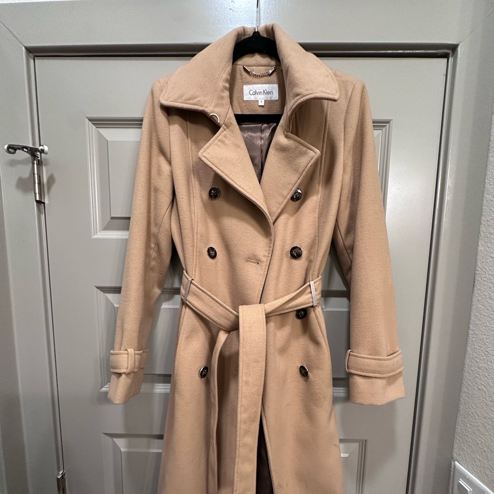 Calvin Klein Wool Trench Coat. Like new!